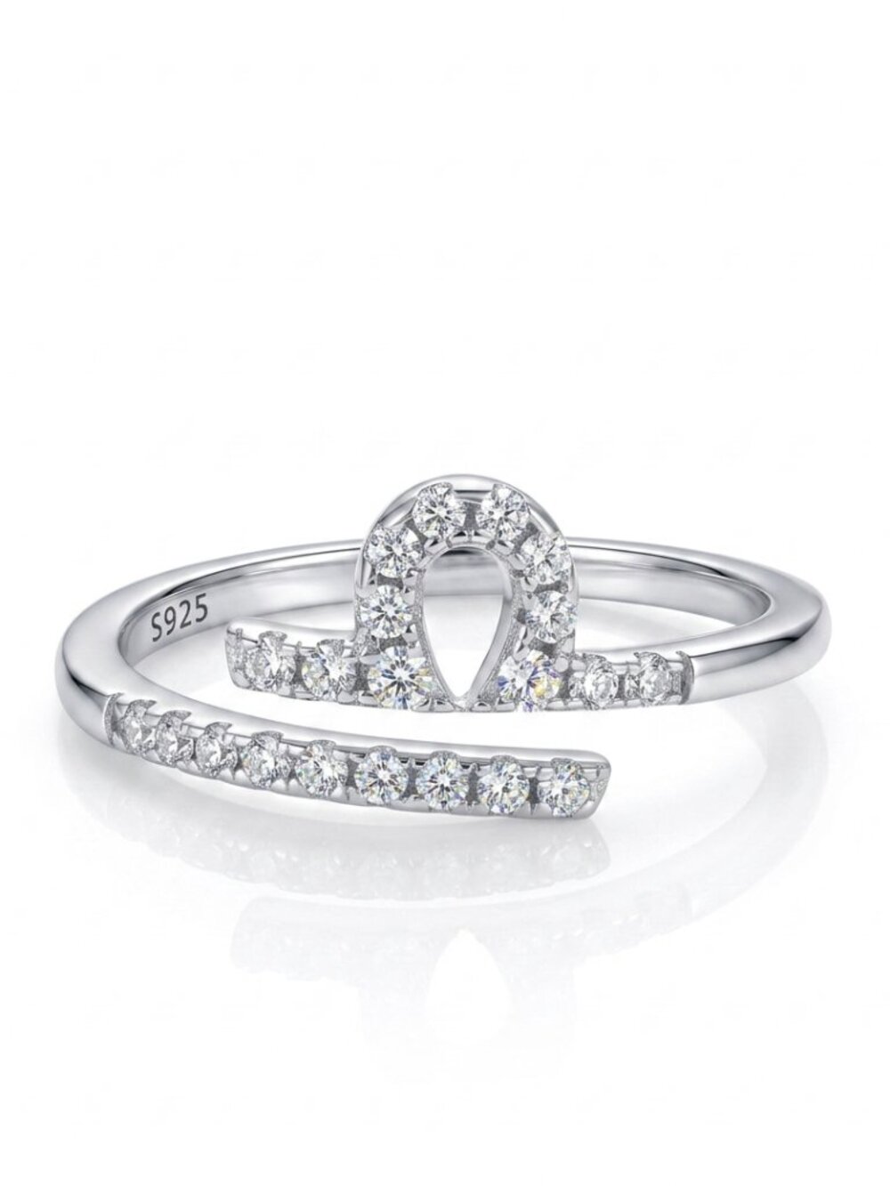 Libra Zodiac Ring - 925 Sterling Silver